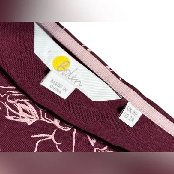 Boden Penny Dress Wild Horse Print Sheath Pencil Knee Length 3/4 Sleeve Red 6R - Picture 10 of 12